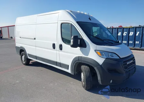 2024 Ram Promaster 2500 Tradesman High Roof 159 Wb W/Pass Seat from USA, damaged, VIN 3C6LRVDG6RE106892